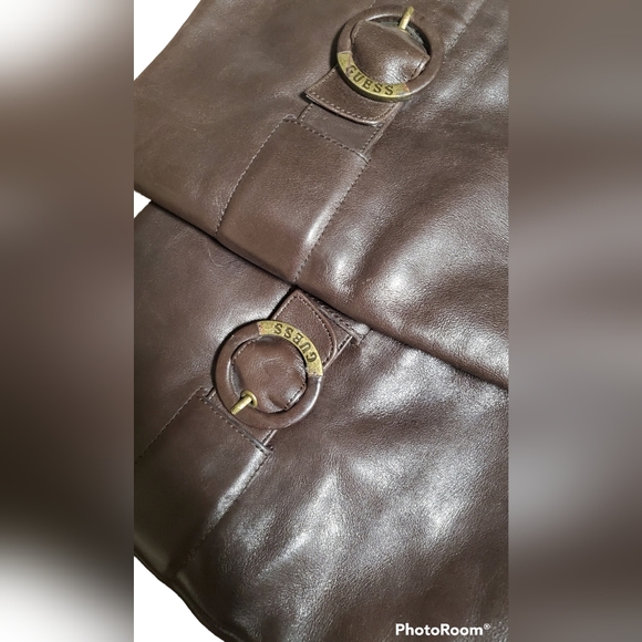 Guess Leather Wedge Boots - Picture 3 of 8